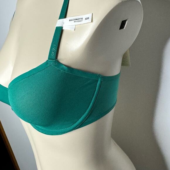 Aerie Womens Size 32B Balconette Unlined Underwire Bra Green Mesh Adjustable NWT - Picture 2 of 4
